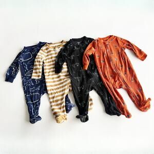 [Carter's] Bundle Two Way Zip Up Footie Sleep N' Play Pajamas Baby Size 6 Months